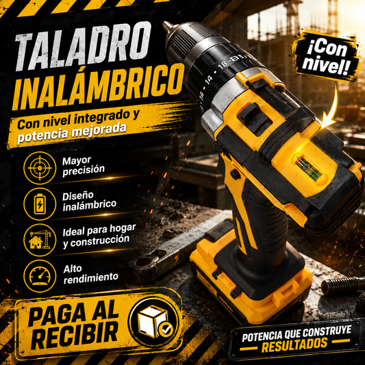 🛠️ Taladro Inalambrico 2 Baterias, Con Accesorios.